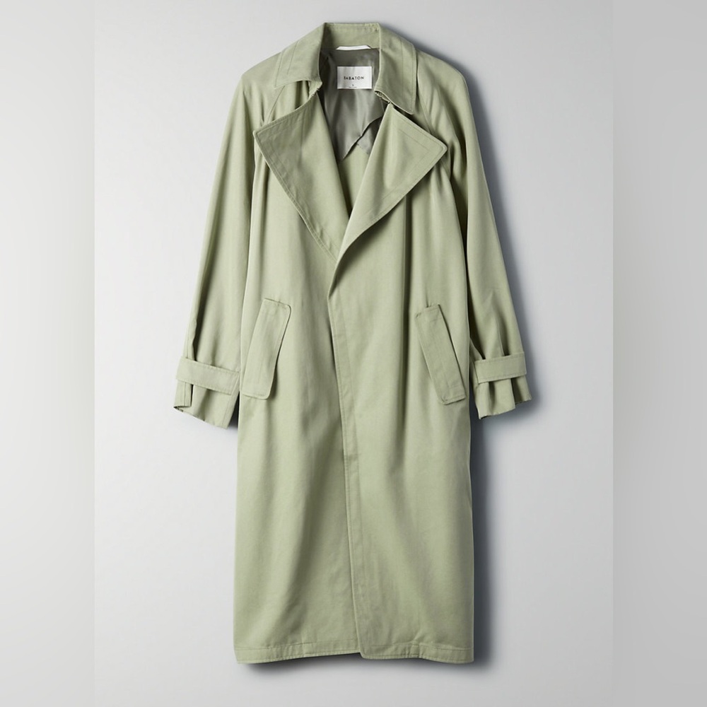 Aritzia Babaton Lawson new Trench Formal Business Casual Relaxed Spring Coat - Picture 6 of 12